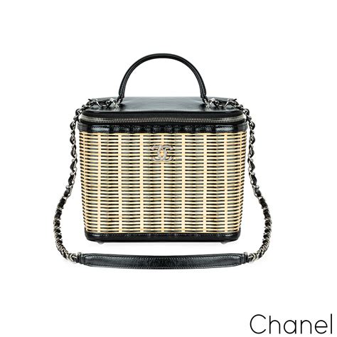 chanel raffia vanity bag|coco Chanel original bag.